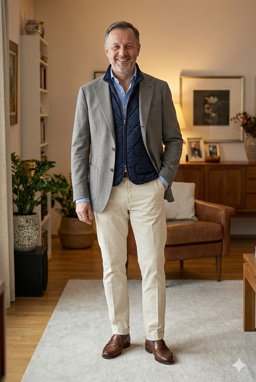 Mężczyzna 50 lat ubranie do biura