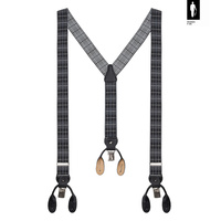 „Grey Check” – szelki męskie 2w1