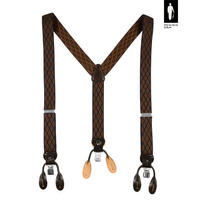 Brązowe szelki w romby