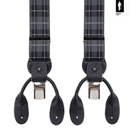 „Grey Check” – szelki męskie 2w1