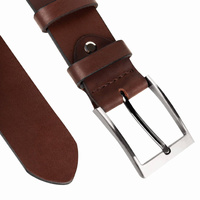 Pasek o szerokości 4 cm z ciemnobrązowej skóry