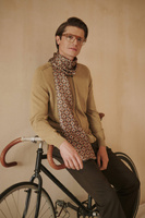 Beżowy kardigan męski z czystej bawełny