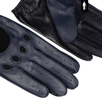 Granatowe rękawiczki samochodowe