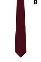 Bordowy krawat męski z jedwabiu 100% – elegancki, włoski, 8 cm