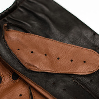 Rękawiczki samochodowe z brązowej skóry