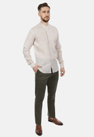 Lniana koszula męska ze stójką