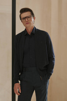 Granatowy kardigan męski z czystej bawełny