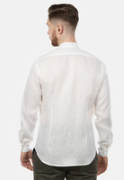 Lniana koszula męska ze stójką