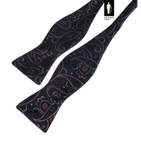 Granatowo-bordowa mucha do wiązania