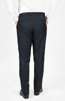 Spodnie garniturowe w kant, granatowa wełna