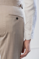 Spodnie na regulatory z jasnobrązowej wełny solaro