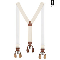 Szelki Męskie „Kremowa Klasyka” – 2w1