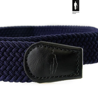 Pleciony pasek męski elastyczny – granatowy