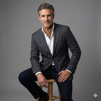 Jedwabny fular jasnopomarańczowy w granatowo-biały wzór paisley