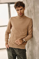 Beżowy golf męski 100% bawełna