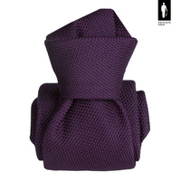 Fioletowy krawat z jedwabnej grenadyny