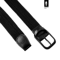 Pleciony pasek męski elastyczny – czarny