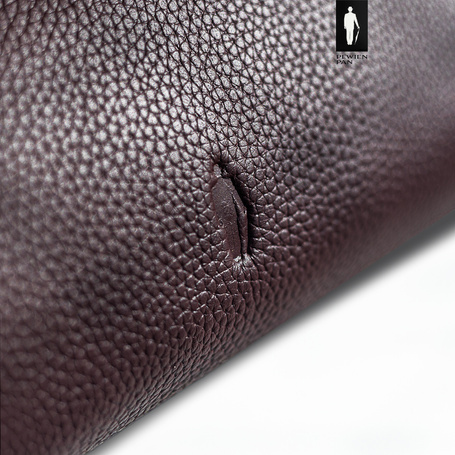 Męska skórzana kosmetyczka podróżna Pewien Pan – brąz bordowy