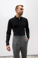 Koszula męska czarna z elastycznego materiału