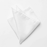 Biała jedwabna poszetka