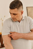 Szara koszulka polo z bawełny organicznej