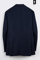 Granatowa marynarka męska z wełnianej flaneli w stylu włoskim