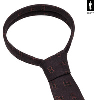 Wełniany krawat w kolorze ciemnobrązowym