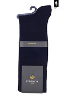Gładkie granatowe skarpetki Pedemeia z bawełny organicznej