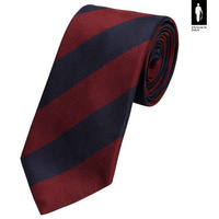 Bordowo-granatowy krawat w pasy regimental