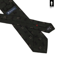 Wełniany krawat w kolorze ciemnozielonym