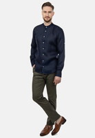 Lniana koszula męska ze stójką