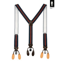 Szelki granat z bordowym paskiem