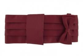 Pas do smokingu bordowy - komplet