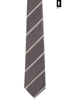 Jedwabny krawat w odcieniach szarości