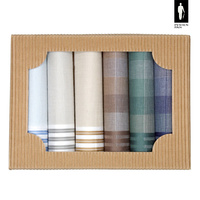 Chusteczki bawełniane dla mężczyzn 6 sztuk