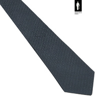 Elegancki ciemnoszary krawat z jedwabiu