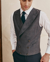 Dwurzędowa kamizelka Prince of Walles z ostrą klapą