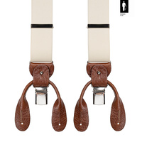 Szelki Męskie „Kremowa Klasyka” – 2w1