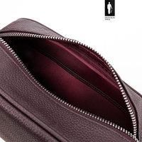 Męska skórzana kosmetyczka podróżna Pewien Pan – brąz bordowy
