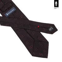 Wełniany krawat w kolorze ciemnobrązowym