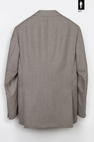 Beżowa marynarka męska z wełnianej flaneli w stylu włoskim