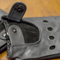 Rękawiczki samochodowe ze skóry