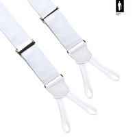 Szelki męskie z jedwabiu White Formal Classic