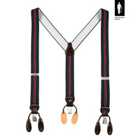 Szelki granat z bordowym paskiem