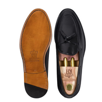 Czarne mokasyny Goodyear Welted - Tassel Loafers