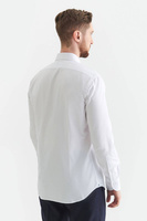 Biała koszula męska z oxfordu, slim