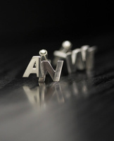 Srebrne spinki z Twoimi inicjałami AK-07