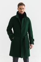 Płaszcz raglanowy City z ciemnozielonego sukna