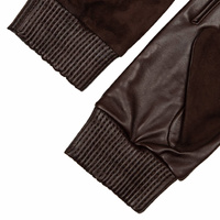 Rękawiczki ze ściągaczm z brązowego zamszu