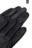 Skórzane rękawiczki męskie perforowane